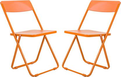 Godrej Interio Slim in Orange Colour (Set of 2) NA Study Folding Chair