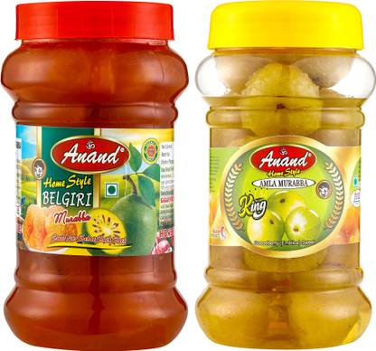 ANAND Home Made Belgiri and Amla Murabba Combo ( 1 KG Each) Amla, Bel Murabba