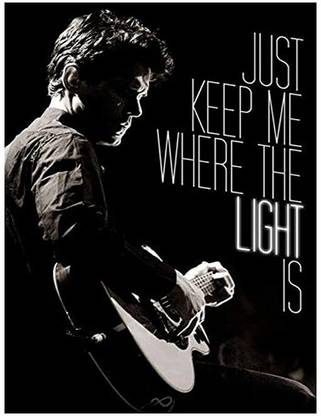 john mayer keep me where the light Print Rolled Wall Poster (Paper, 18 X 12 inch, Paper Print