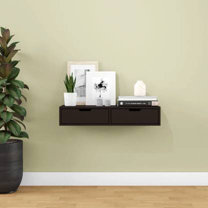 Furnifry Wall Mounted Study Table/Study Table For Living Room/Table With Storage/ Engineered Wood Study Table