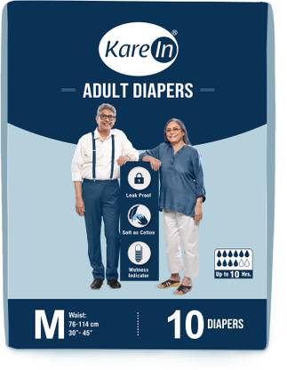 KareIn Premium Tape Style Adult Diapers - M