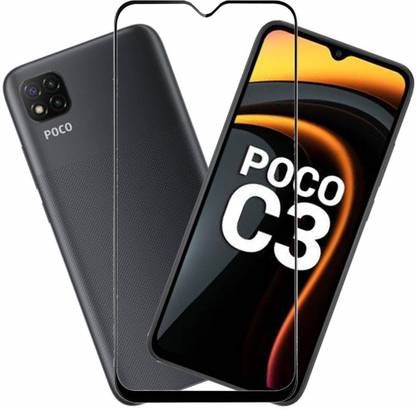 NKCASE Edge To Edge Tempered Glass for Poco C3, Poco M2