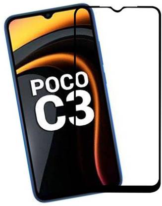 NKCASE Edge To Edge Tempered Glass for Poco C3, Poco M2