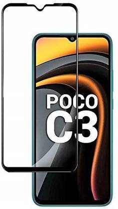 NKCASE Edge To Edge Tempered Glass for Poco C3, Poco M2