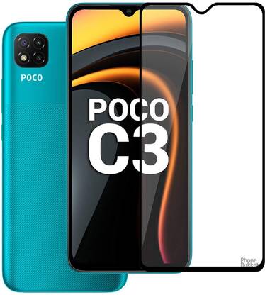 NKCASE Edge To Edge Tempered Glass for Poco C3, Poco M2