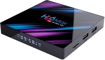DARK H96 Max 4k Android Box 4GB RAM 32 GB ROM Wifi Media Streaming Device (Mini PC) - Chrome OS, 64 bit, Android, 4 GB and, 32 GB internal Storage Mini PC