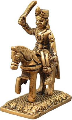 Sudrik Brass Bhathiji Maharaj Model Idol for Home Table Desk Collectible Handicraft Art - (2.8 x1.3 x 4 Inches) Decorative Showpiece  -  10.1 cm