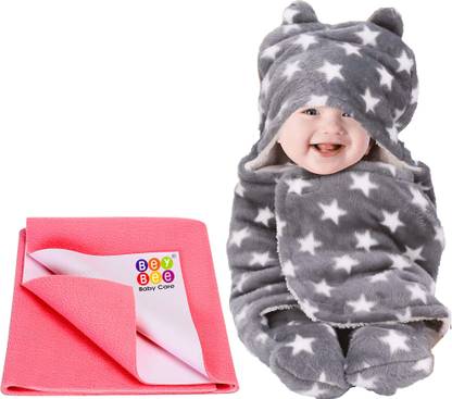 BeyBee Super Soft All Season Wearable Hooded Full Body Cover Baby Sleeping Bag For Babies Sleeping Bag