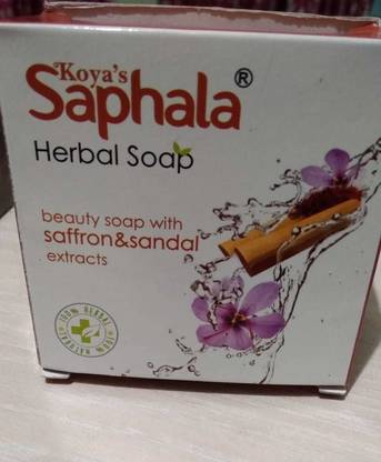 Saphala Saffron Sandal Soap For Natural and Glowing Skin - Pack of 8