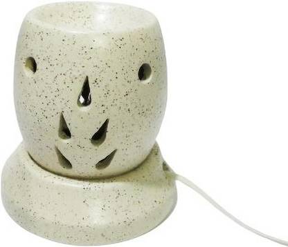 ShikharRetails Ceramic Electric Aroma Drum Diffuser Oil Burner (Size-Medium) Table Lamp