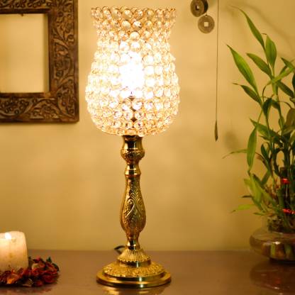 Homesake Classic Golden Crystal Lamp Table Lamp