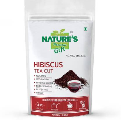 Nature's Precious Gift Hibiscus Tea Cut - 100 GM Hibiscus Herbal Tea Pouch