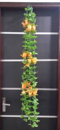 99 Home Decor artificial Flowers garland flower toran for door hanging home decoration diwali decoration pack of 10 strings (5 ft) Toran (good quality of plastic and cloth) Toran