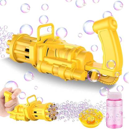 WONDER CREATURES Bubble Gatling Gun Toy for Kids Electric Machine Gun for Boys Girls(MULTICOLOR) Water Gun