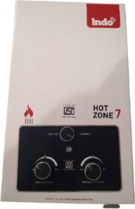 Indo 7 L Gas Water Geyser (Hot zone 7, Red, White)