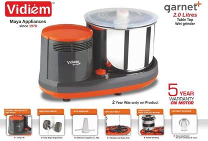 Vidiem Garnet Plus 2 Lits Wet Grinder