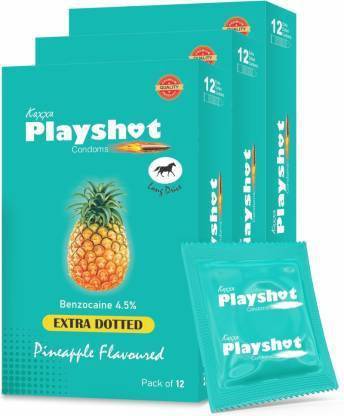 Kexxa Playshot Pineapple Flavoured Condom