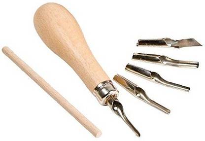 KNAFS Lino Cutting Tool Set with 5 Blades Educational Product Wood Cutter Wood Cutter