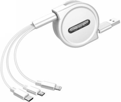 Wifton Micro USB Cable 2 A 1.2 m ™ VXI-74-Retractable Multi Charging Cable | 3-in-1