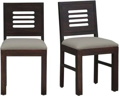 PR FURNITURE Premium Quality Solid Wood Dining Chair Set Of Two | Finish - Dark Walnut Solid Wood Dining Chair