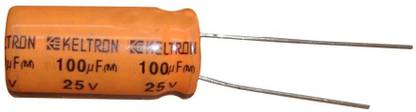 jivith 100 uF/ 25V Radial Electrolytic Capacitor pack of 20 units Electronic Components Electronic Hobby Kit