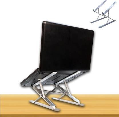 OET European Standard Foldable Aluminum Ergonomic Laptop Stand Compatible with Mac Book and All Model Laptops LSTD-10 Laptop Stand