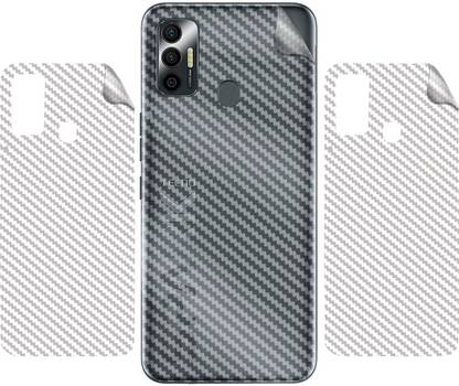 SCREENIX BACK LAMINATION SKIN COMPATIBLE FOR TECNO SPARK 7 || 3D CARBON FIBER ULTRA-THIN PROTECTIVE FILM (TRANSPARENT) Mobile Skin