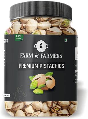 Farm & Farmers Premium Whole Roasted and Salted Pistachios Pista-125GM Pistachios