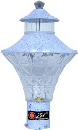 OZEL 1 Creta White Texture Gate Light Outdoor Lamp