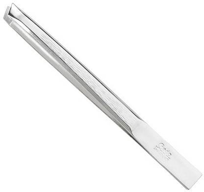 Credo Solingen Tweezers 3", Lopsided Nickel Plated Blister