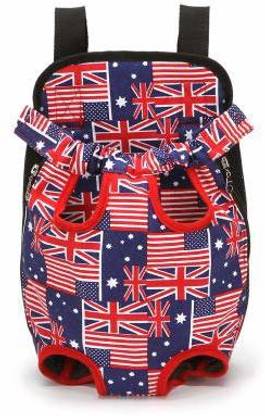 KRAPTICK Pet Kangaroo Bag for Puppies and Small Dogs (Below 9 Kg) American Flag / Backpack Pet Carrier