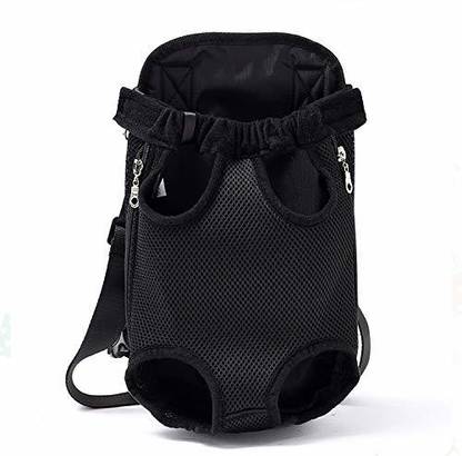KRAPTICK Pet Kangaroo Bag for Puppies and Small Dogs (Below 9 Kg) Black / Backpack Pet Carrier
