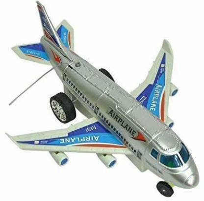 Tricolor Remote Control Lighting Airplane For Children(Min. Age 6 years (White) (Off White)