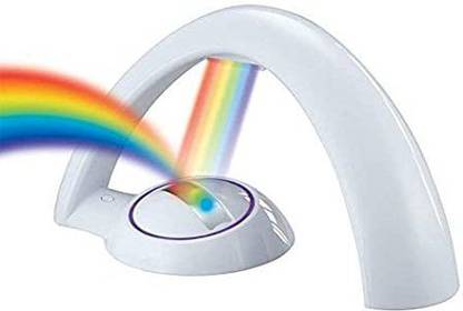 FITUP ™ LED Lucky Rainbow Projector Night Light Magic Color Lamp for Kids Romantic Lights Children Girls Gift (AC/DC Adaptor Supplied As A Gift from Sunbox Table Lamp