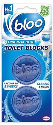 BLOO Cistern Blocks Blue Water Twin Pack 2x38g Regular Block Toilet Cleaner