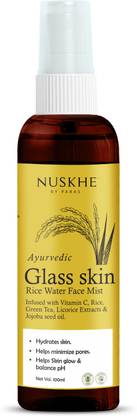 Nuskhe By Paras Ayurvedic Glass Skin Rice Water Face Mist - 100 gm RICE Water | Vitamin C | Papaya | Licorice | Watermelon Men & Women
