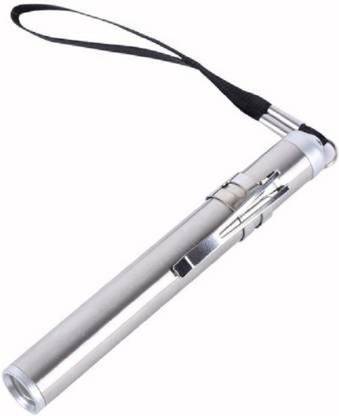 futurewizard portable Mini Flash Light Torches Stainless Steel LED Flashlight Round Moon Shape with Keychain Pen for Camping,Doctors,Dentist, Moon Light Torch Torch
