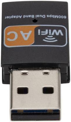 Trustify USB 5G WiFi Adapter, 600Mbps Dual Band 2.4/5Ghz Wireless Network External Receiver, Mini WiFi Dongle for PC/Laptop/Desktop USB Adapter