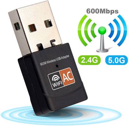 Trustify 5g Wifi Adapter for PC Laptop Desktop Wireless Dual Band 2.4/5Ghz Mini Wi-Fi Dongle with Realtek Chipset USB Adapter