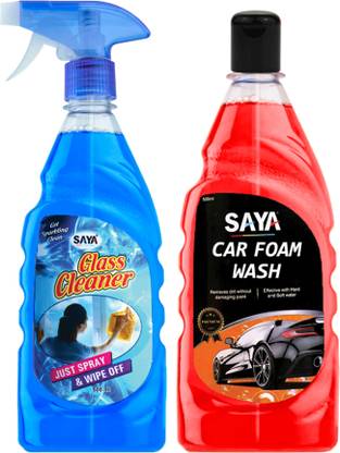 saya Car Shampoo and Glass Cleaner Car Washing Liquid