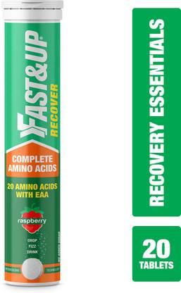 FAST&UP Post Workout Nutritional Supplement With 20 Amino Acids Profil - Raspberry Flavour