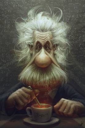 Smoky Design albert einstein cartoon caricature formula wallpaper