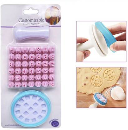 Bakewareind Customisable Alphabet Letter Stick Stamp Set Cake Decorating Cookie Press