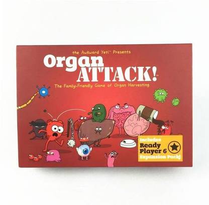 Amaxone Organ Attack Game Family-Friendly Game of Organ Harvesting Humor Card Games Board Game Accessories