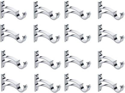 Fithome Silver Rod Rail Bracket Metal