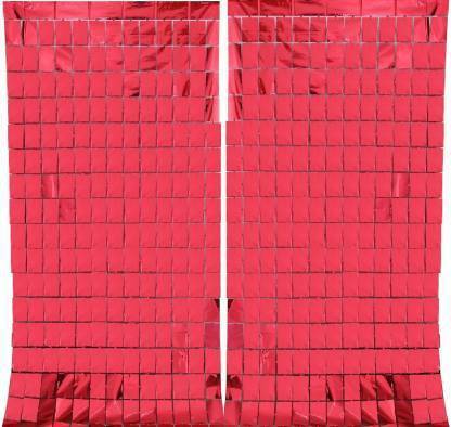 seal the deal Red SQUARE Curtain