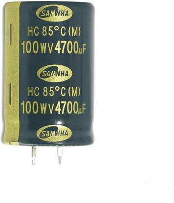 jivith SAMWAH 4700 uF/100 V Radial Electrolytic Capacitor pack of 2 units Electronic Components Electronic Hobby Kit