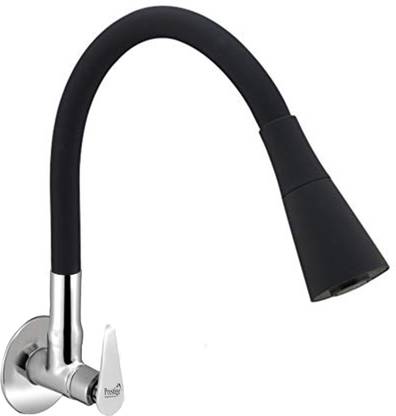 Prestige Jazz Cold Water Tap Black Flexible sink Cock With 360 Degree Flexible Silicon Hose & Dual Flow Pattern Spout Faucet