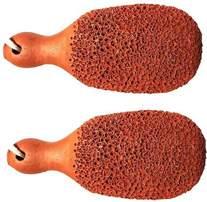 Turtulsgroup Turtuls Group Terracotta Natural Pumice Stone Foot Scrubber Set of-2