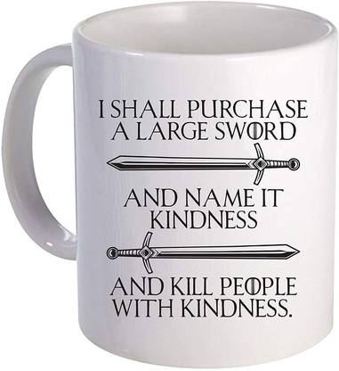 craft maniacs PURCHASE A LARGE SWORD 350ML MUGS FOR COFFEE TEA | BEST GIFT FOR FRIEND / LOVER / CO WORKER / FAMILY Ceramic Coffee Mug